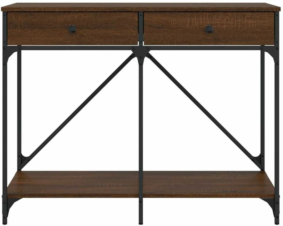 Konsolinis staliukas, rudas ąžuolo, 100x39x78,5cm, mediena