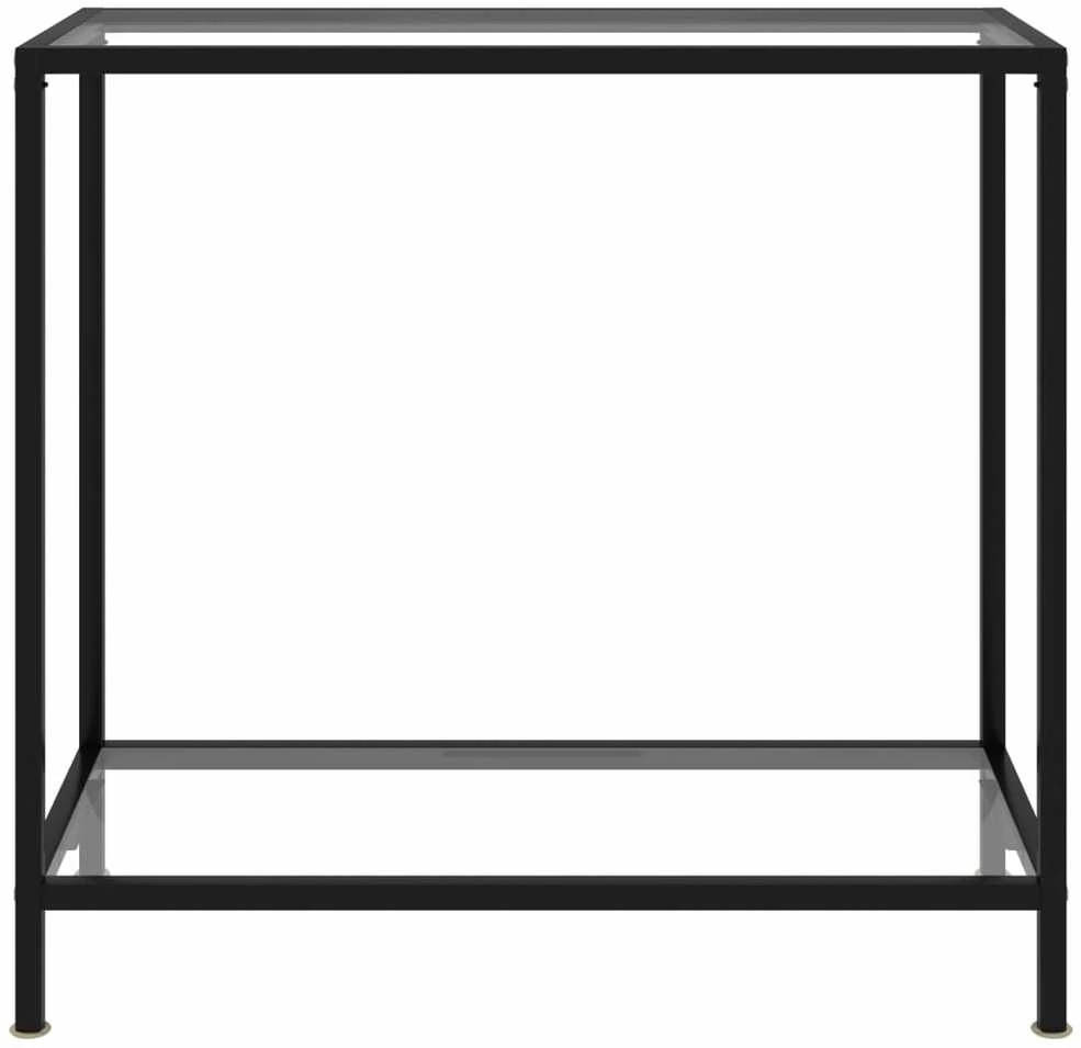 Konsolinis staliukas, skaidrus, 80x35x75cm, grūdintas stiklas
