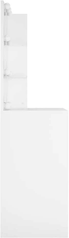 Kosmetinis staliukas su LED apšvietimu, baltas, 60x40x140cm