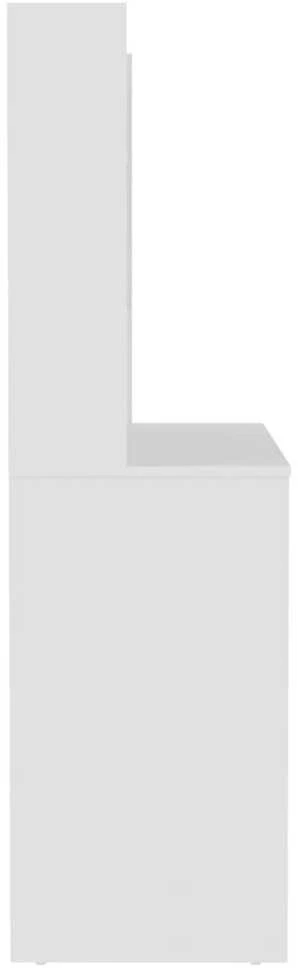 Kosmetinis staliukas su LED, baltas, 100x40x135cm, MDF
