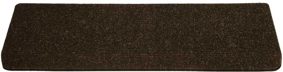 Laiptų kilimėliai, 15vnt., rudi, 65x21x4cm, perforuoti adatomis