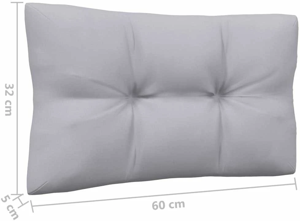 Dvivietė sodo sofa su pilkomis pagalvėlėmis, pušies masyvas