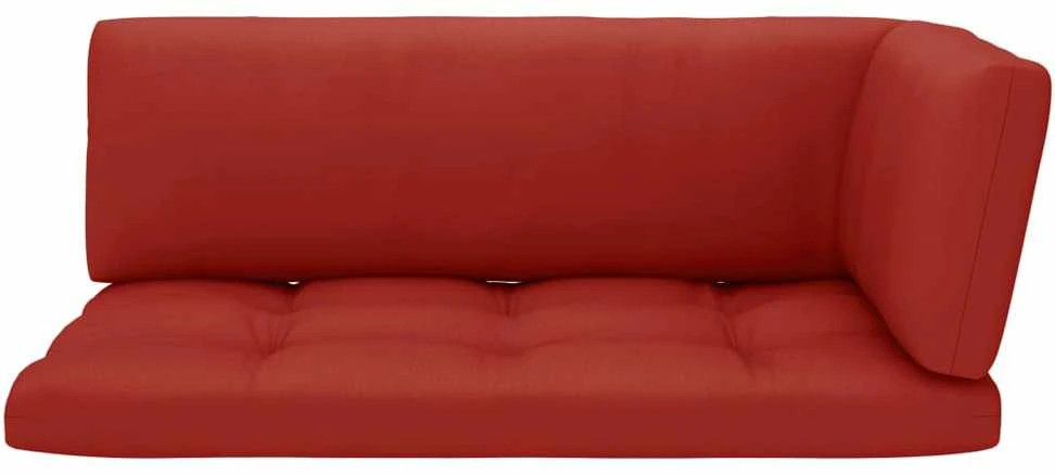 Lauko baldų komplektas Dvivietė sofa iš palečių su pagalvėlėmis, impregnuota pušis