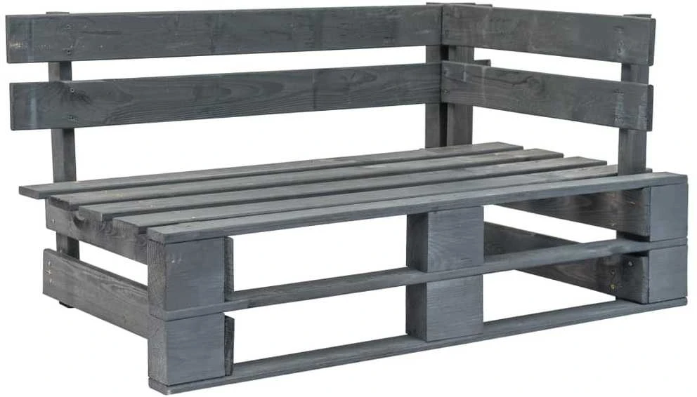 Lauko baldų komplektas Dvivietė sofa iš palečių su pagalvėlėmis, impregnuota pušis