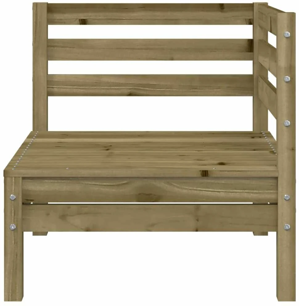 Keturvietė sodo sofa, impregnuota pušies mediena