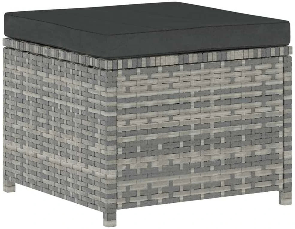 Lauko baldų komplektas Sodo baldų komplektas su pagalvėmis, 5 dalių, pilkas, ratanas