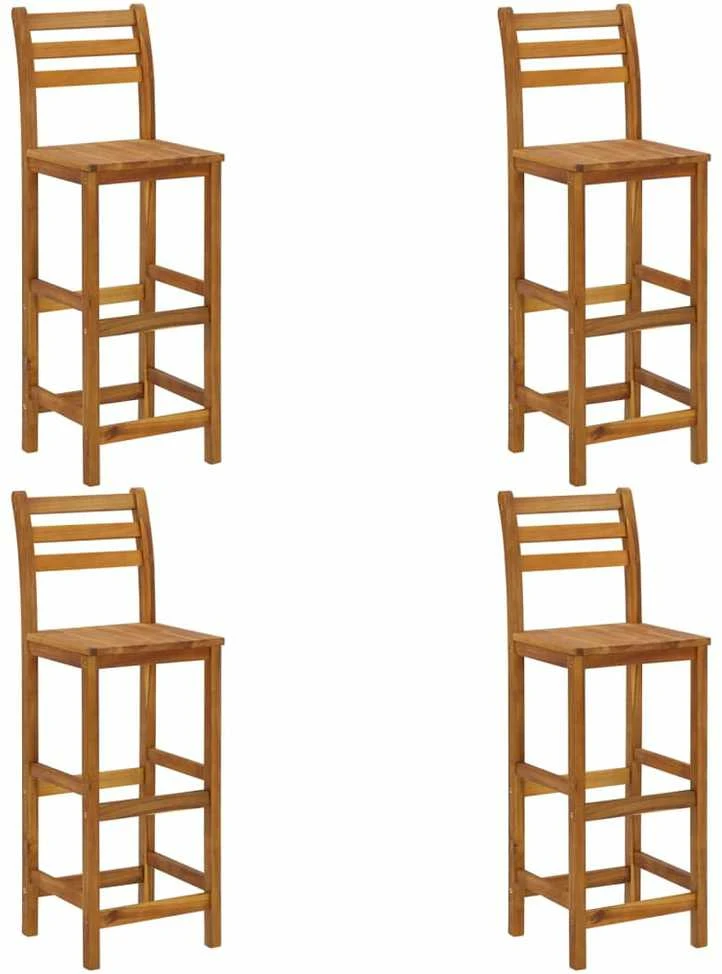 Lauko baldų komplektas Sodo baro baldų komplektas, 5 dalių, akacijos medienos masyvas