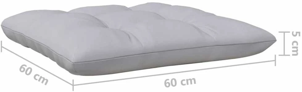 Lauko baldų komplektas Sodo komplektas su pilkomis pagalvėmis, 5 dalių, pušis