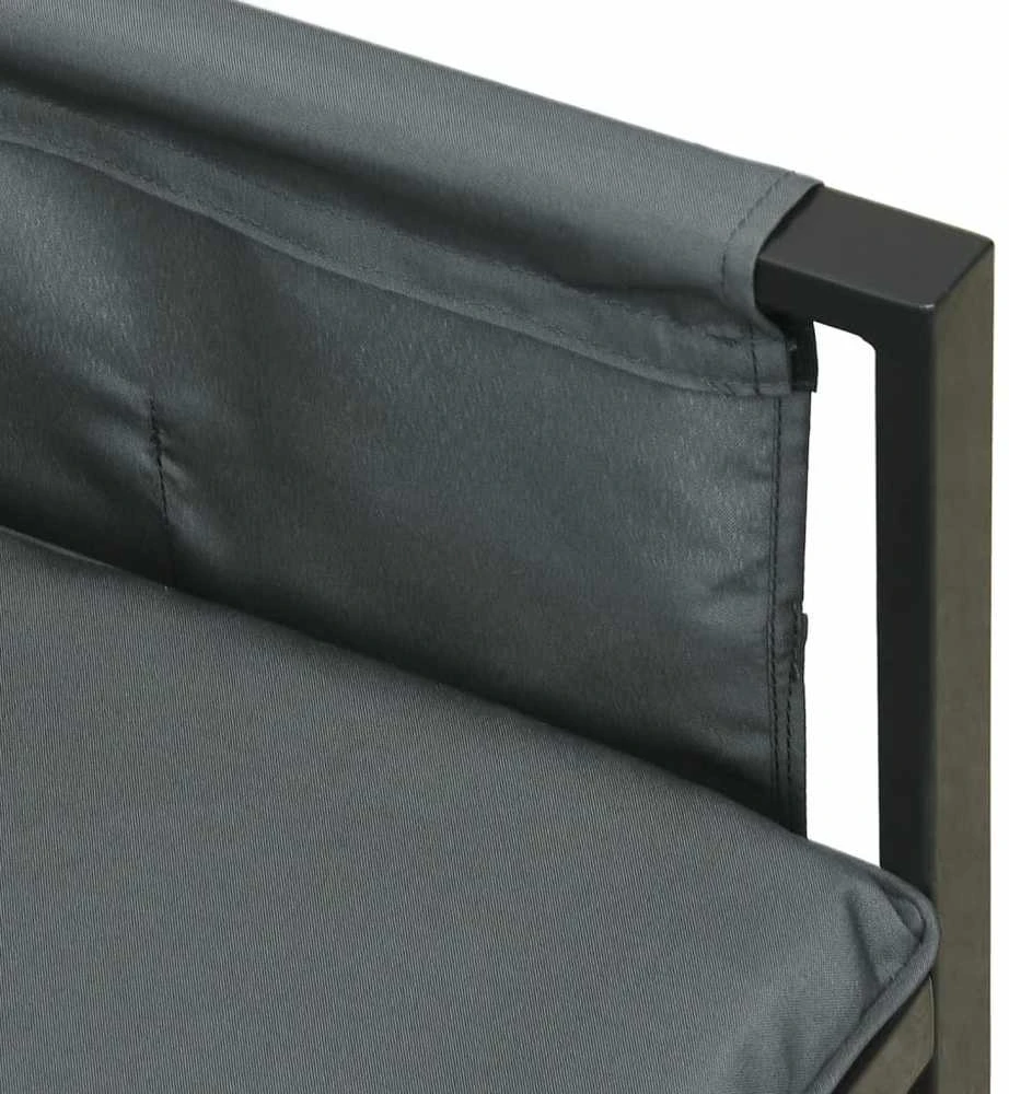 Lauko baldų komplektas Sodo poilsio baldų komplektas, 2 dalių, antracito, plienas