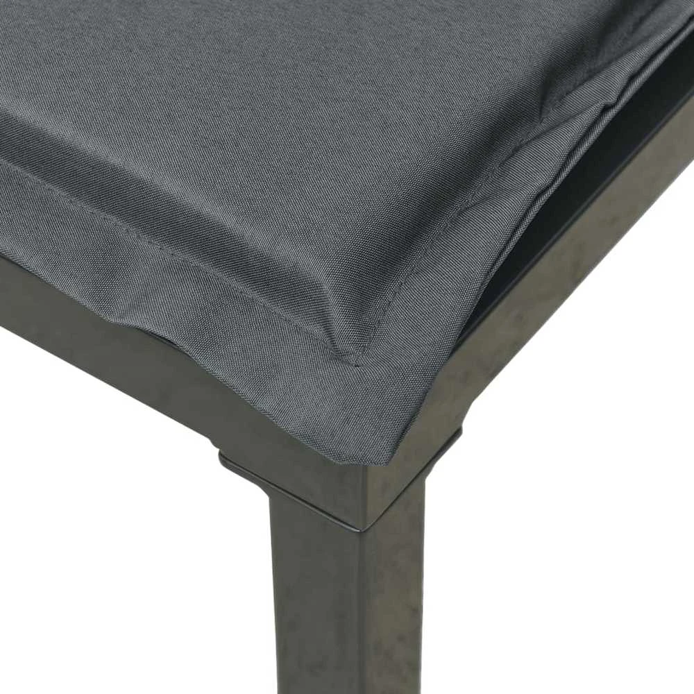 Lauko baldų komplektas Sodo poilsio komplektas, 9 dalių, juodas ir pilkas, poliratanas
