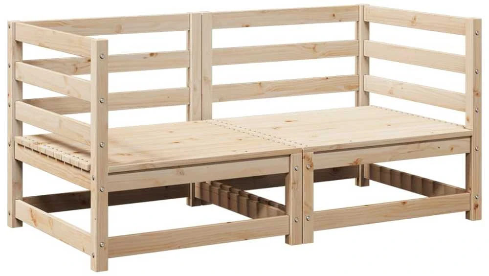 Lauko baldų komplektas Sodo sofos komplektas, 2 dalių, pušies medienos masyvas