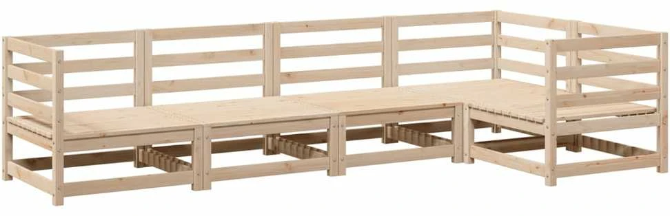 Lauko baldų komplektas Sodo sofos komplektas, 5 dalių, pušies medienos masyvas