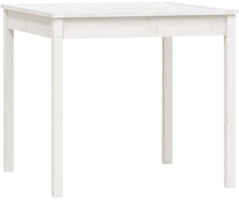 Lauko baldų komplektas Sodo valgomojo baldų komplektas, 5 dalių, baltas, pušis