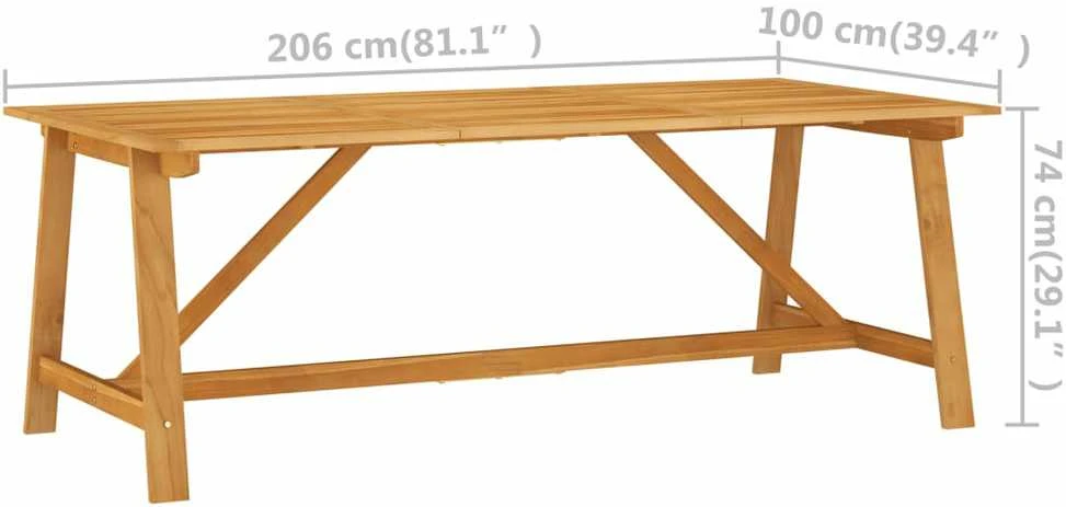 Sodo valgomojo baldų komplektas, 7 dalių, pilkos spalvos