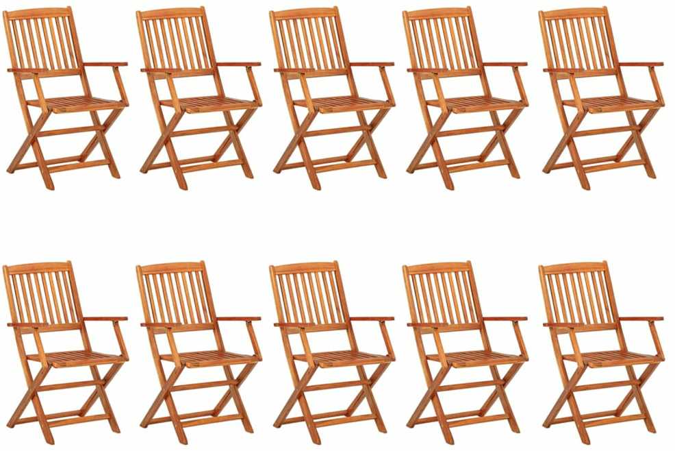 Sodo valgomojo komplektas, 11 dalių, akacijos medienos masyvas