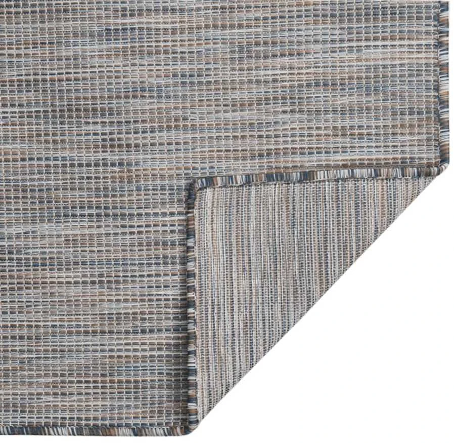 Lauko kilimėlis, rudas ir mėlyna, 80x250cm, plokščio pynimo