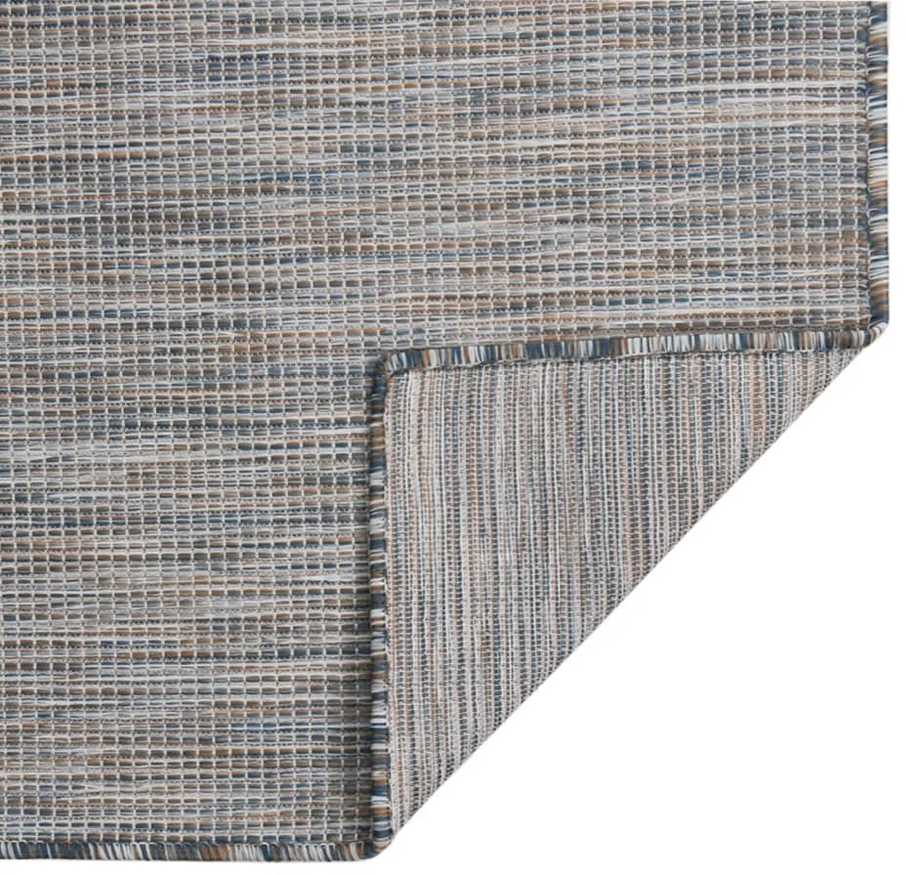 Lauko kilimėlis, rudas ir mėlyna, 140x200cm, plokščio pynimo
