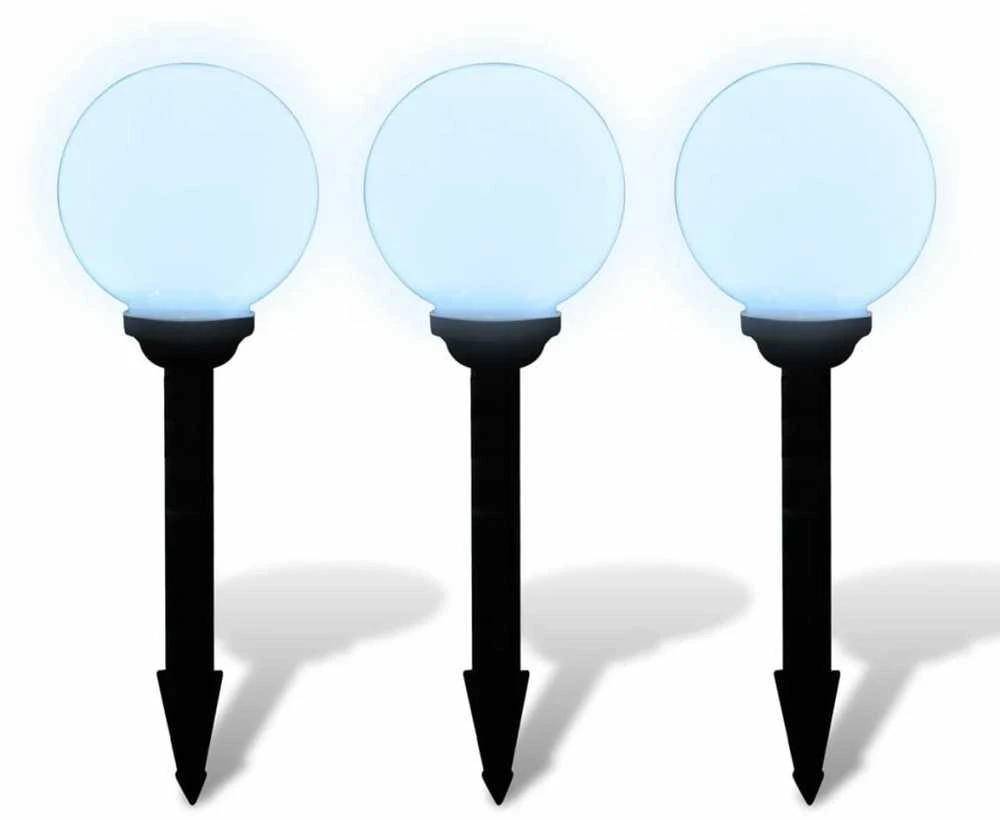 Lauko LED šviestuvai takeliui, 3vnt, 20cm, įsmeigiami