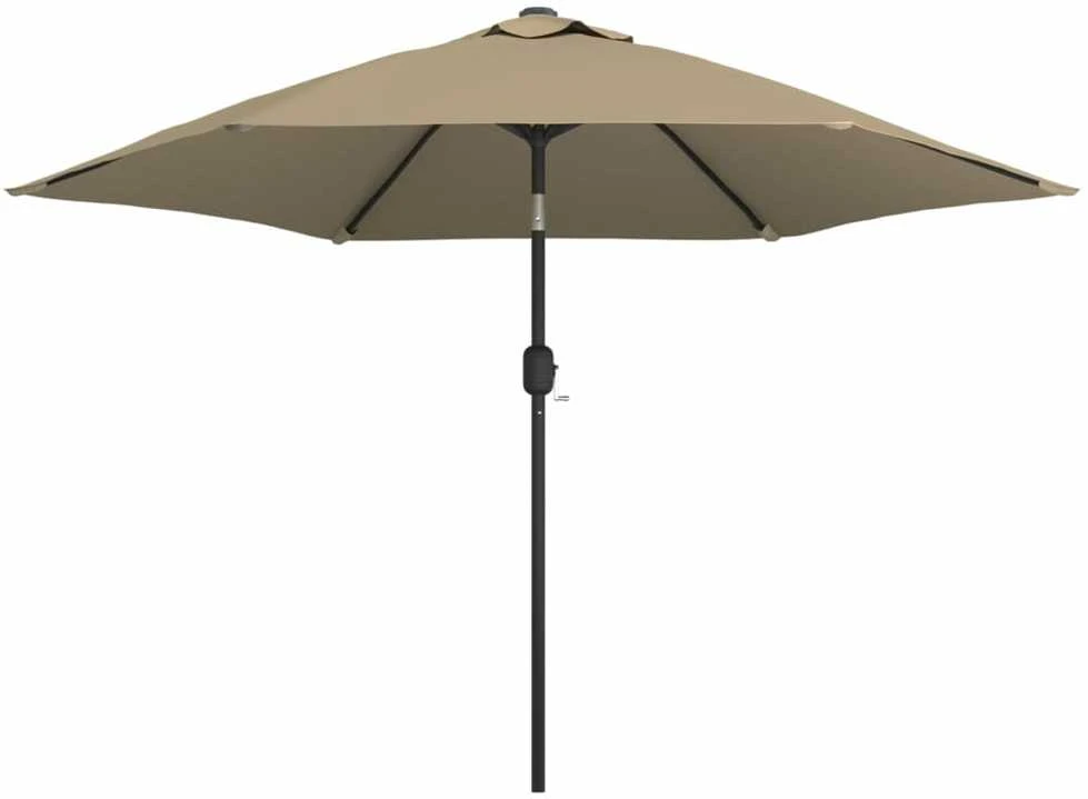 Lauko skėtis su metaliniu stulpu, 300 cm, taupe spalvos