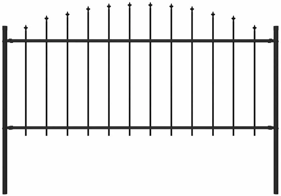 Lauko tvora su iečių viršug., juoda, (0,5-0,75)x1,7m, plienas