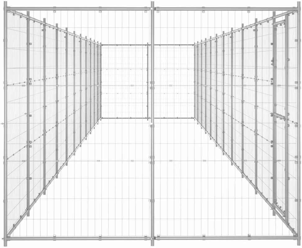 Lauko voljeras šunims, galvanizuotas plienas, 26,62m²