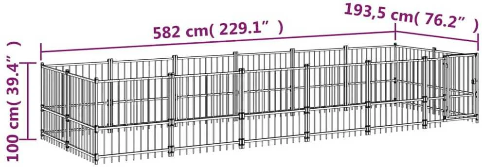 Lauko voljeras šunims, plienas, 11,26m²