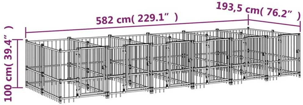 Lauko voljeras šunims, plienas, 11,26m²