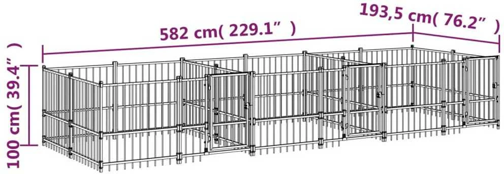 Lauko voljeras šunims, plienas, 11,26m²