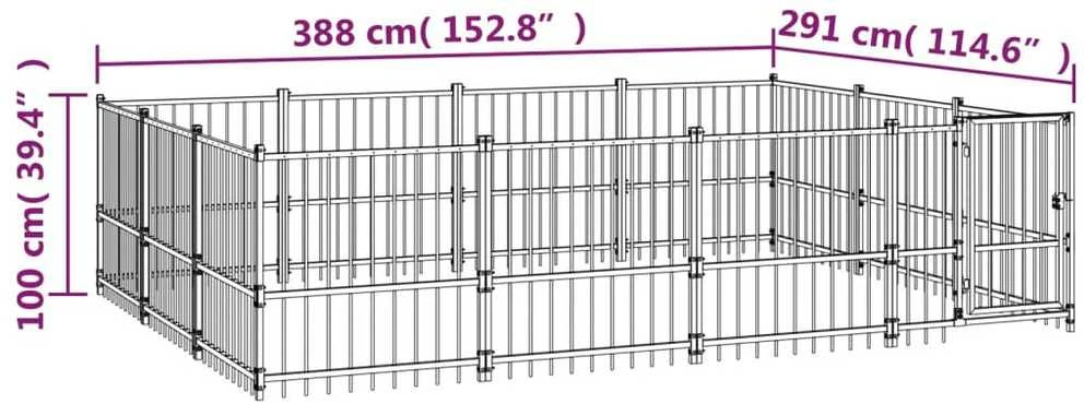 Lauko voljeras šunims, plienas, 11,58m²