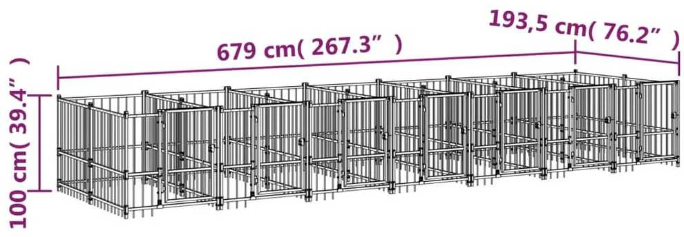 Lauko voljeras šunims, plienas, 13,14m²