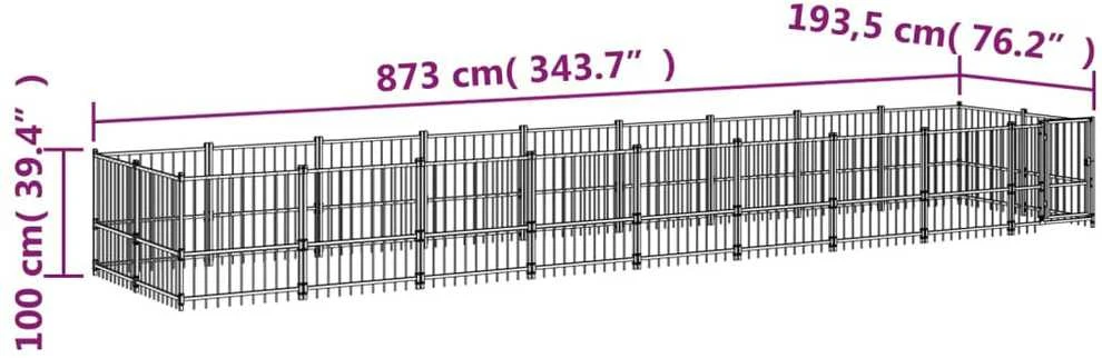Lauko voljeras šunims, plienas, 16,89m²