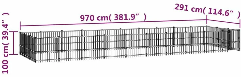 Lauko voljeras šunims, plienas, 28,23m²