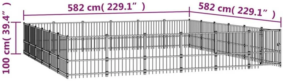 Lauko voljeras šunims, plienas, 33,87m²