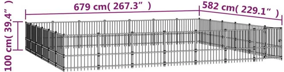 Lauko voljeras šunims, plienas, 39,52m²