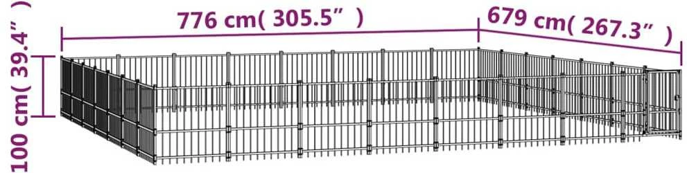 Lauko voljeras šunims, plienas, 52,69m²