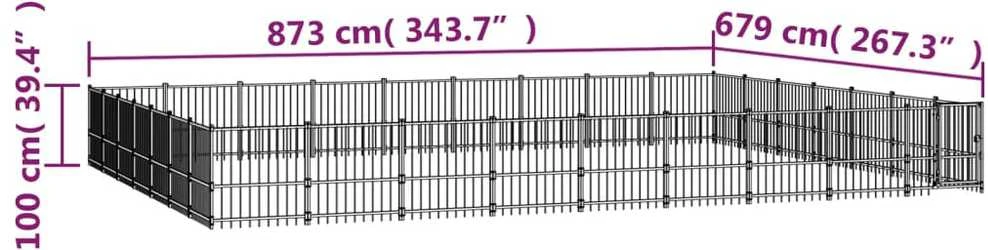 Lauko voljeras šunims, plienas, 59,28m²