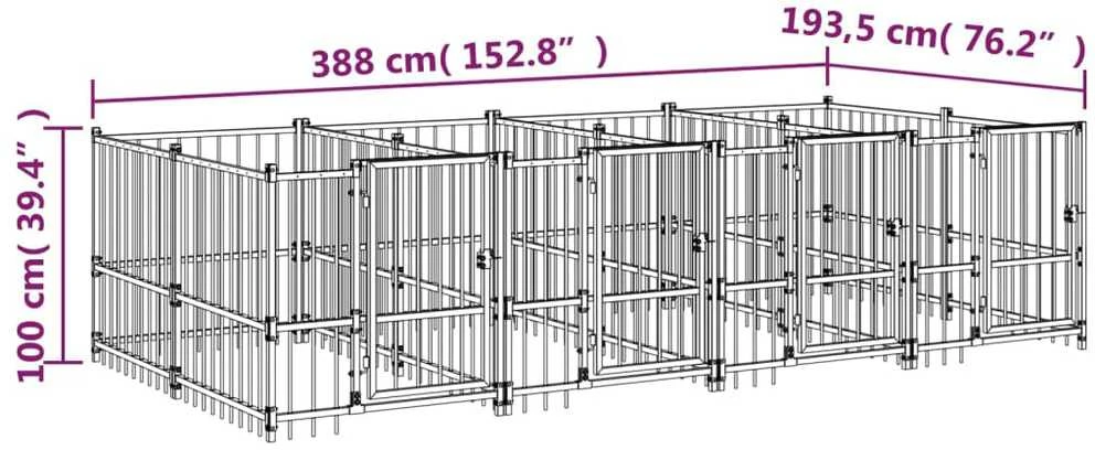 Lauko voljeras šunims, plienas, 7,51m²