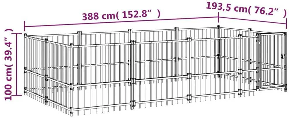 Lauko voljeras šunims, plienas, 7,51m²