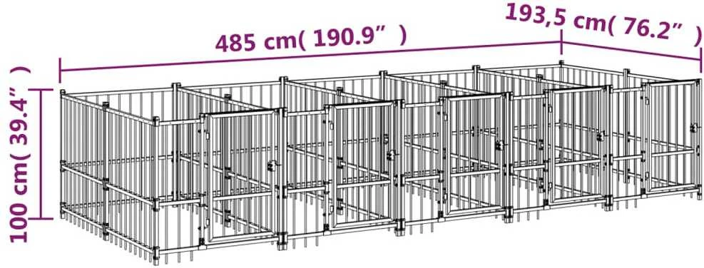 Lauko voljeras šunims, plienas, 9,38m²
