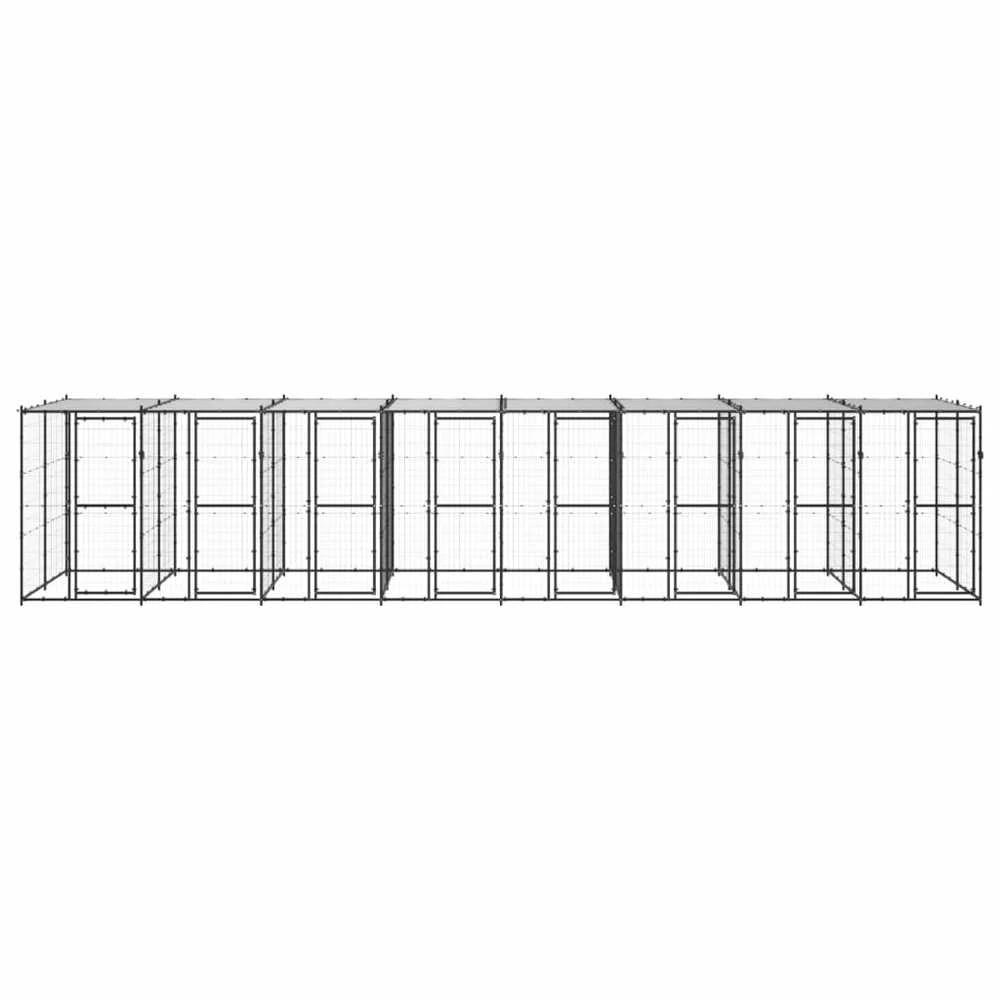 Lauko voljeras šunims su stogu, plienas, 19,36m²