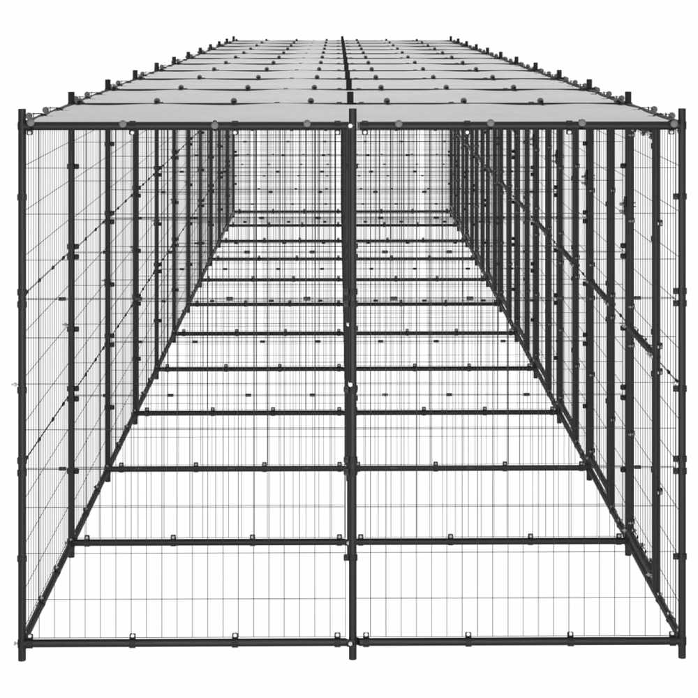 Lauko voljeras šunims su stogu, plienas, 26,62m²
