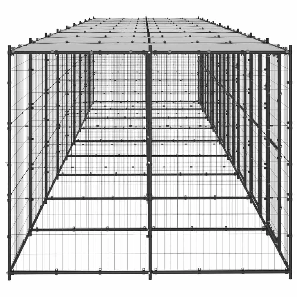 Lauko voljeras šunims su stogu, plienas, 21,78m²