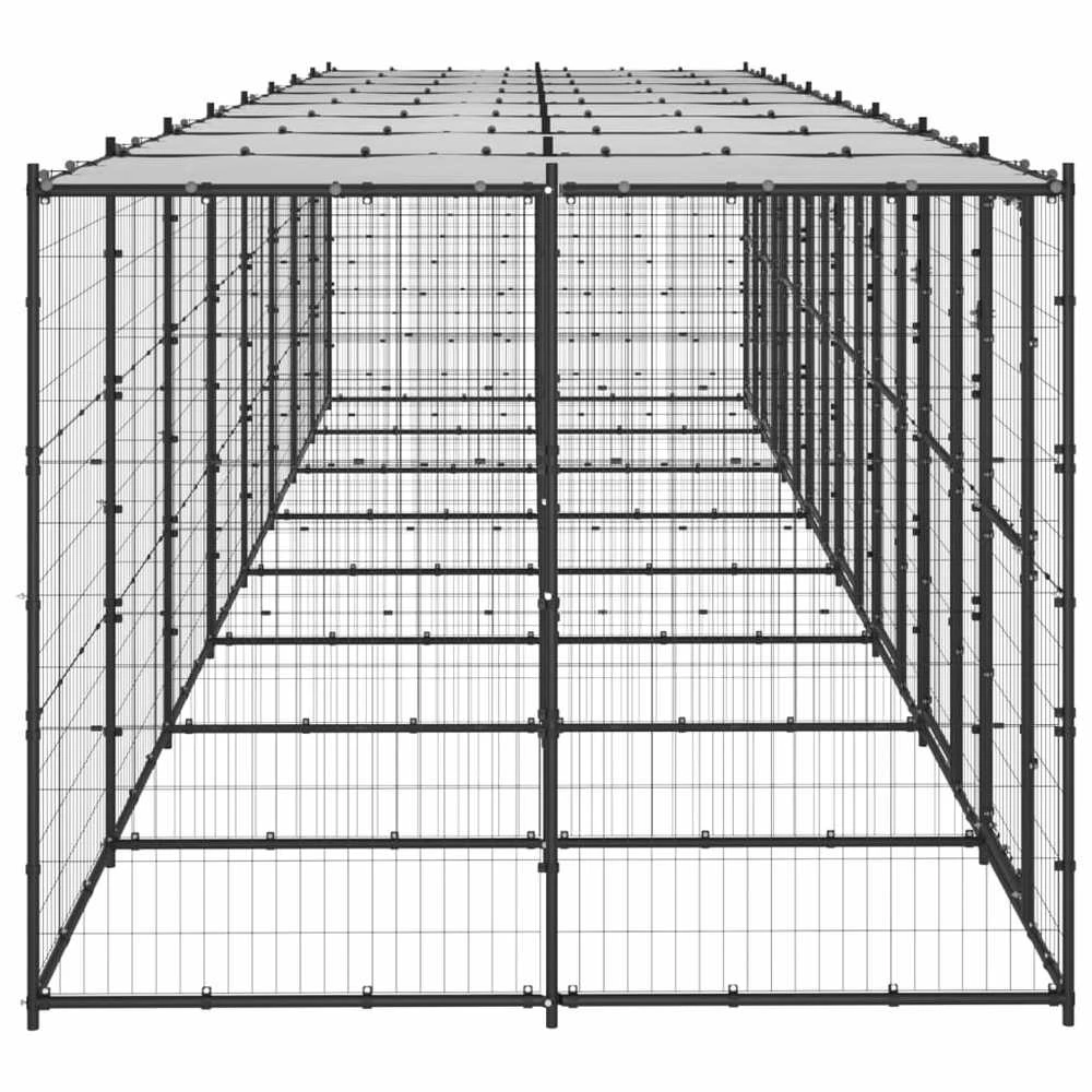 Lauko voljeras šunims su stogu, plienas, 19,36m²
