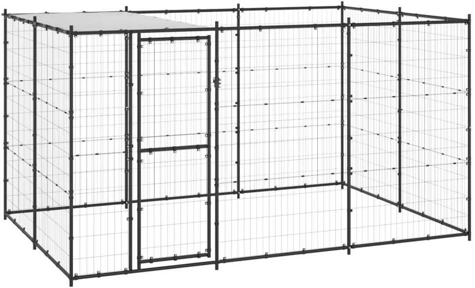 Lauko voljeras šunims su stogu, plienas, 7,26m²