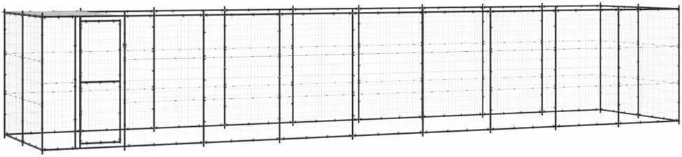 Lauko voljeras šunims su stogu, plienas, 21,78m²