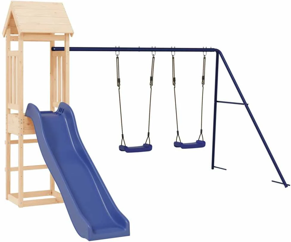 Lauko žaidimų aikštelės komplektas, pušies medienos masyvas