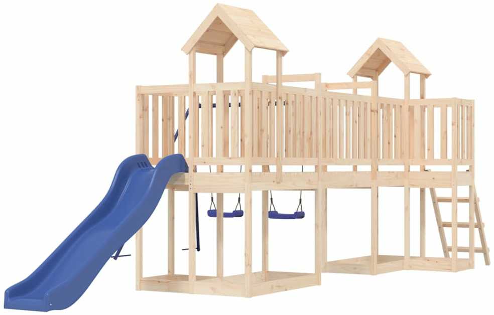 Lauko žaidimų aikštelės komplektas, pušies medienos masyvas