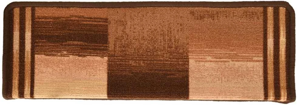 Lipnūs laiptų kilimėliai, 15vnt., rudos spalvos, 65x21x4cm