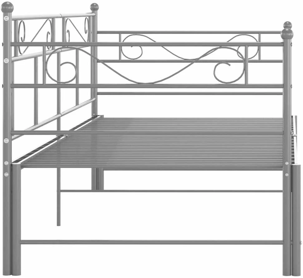 Ištraukiamos sofos-lovos rėmas, pilkas, 90x200cm, metalas
