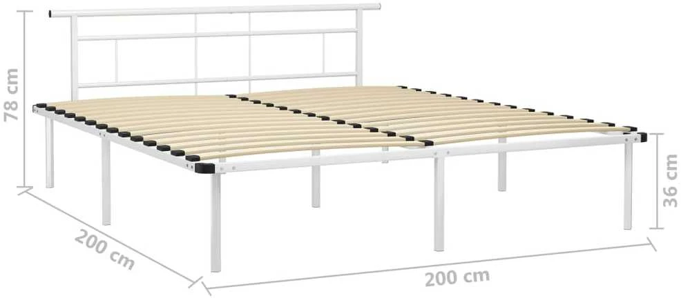 Lovos rėmas, baltos spalvos, 200x200cm, metalas